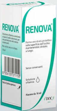 RENOVA COLLIRIO SOSTITUTO LACRIMALE A BASE DI ACIDO IALURONICO 0,4% FLACONE DA 10 ML SENZA CONSERVANTI - farmavitality.it