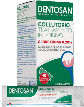 DENTOSAN COLLUTORIO MONODOSE INTENSIVO 0,20% 15 BUSTINE DA 10 ML - farmavitality.it