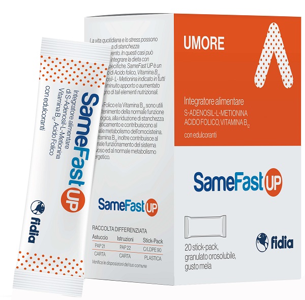 SAMEFAST UP 20 STICK PACK GRANULATO OROSOLUBILE GUSTO ANANAS - farmavitality.it