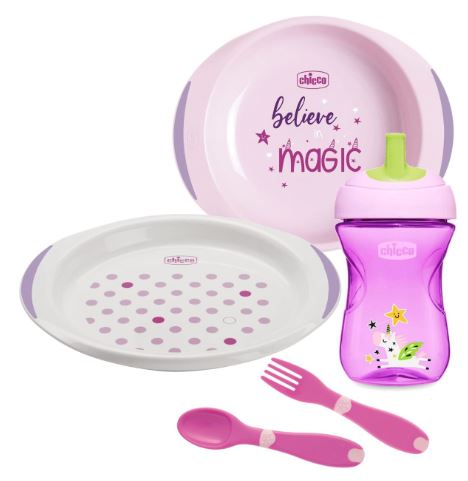 CHICCO SET PAPPA 12 MESI+ ROSA - farmavitality.it