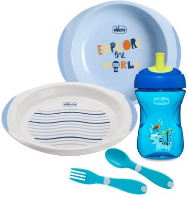 CHICCO SET PAPPA 12 MESI+ AZZURRO - farmavitality.it