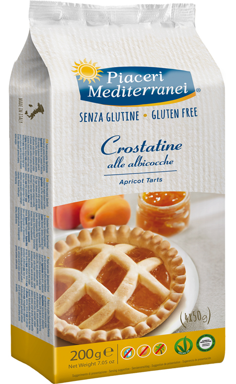 PIACERI MEDITERRANEI LE BONTA' DEL MATTINO CROSTATINE ALL'ALBICOCCA 4 X 50 G - farmavitality.it