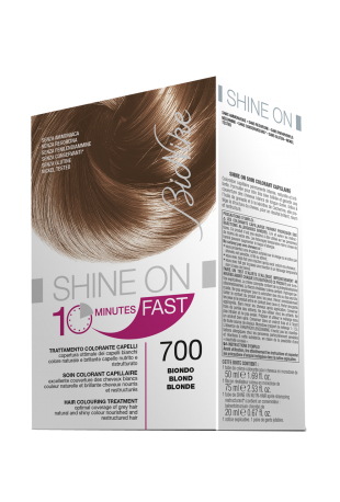 BIONIKE SHINE ON FAST TRATTAMENTO COLORANTE CAPELLI BIONDO 700 FLACONE 60 ML + TUBO 60 ML - farmavitality.it
