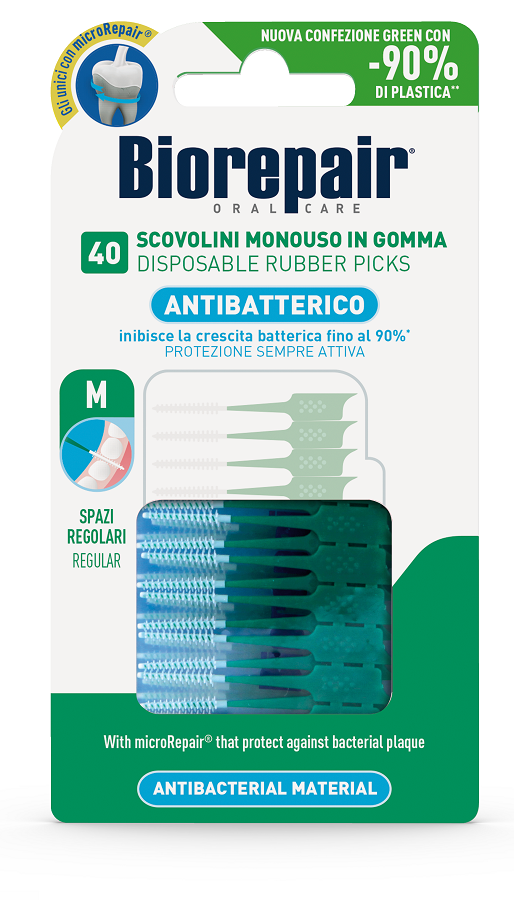 BIOREPAIR ORAL CARE ANTIBATTERICO 40 SCOVOLINI MONOUSO SPAZI REGOLARI - farmavitality.it