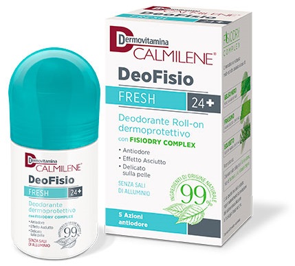 DERMOVITAMINA CALMILENE DEOFISIO FRESH 24+ DEODORANTE ROLL-ON DERMOPROTETTIVO 75 ML - farmavitality.it