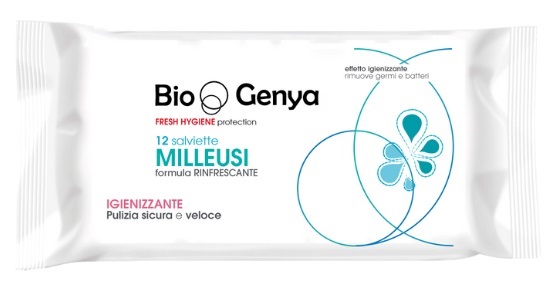 BIOGENYA FRESH HYGIENE PROTECTION 12 SALVIETTE MILLEUSI RINFRESCANTE IGIENIZZANTE - farmavitality.it