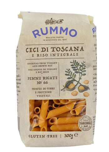 RUMMO PENNE RIGATE N 66 CECI DI TOSCANA E RISO INTEGRALE 300 G - farmavitality.it