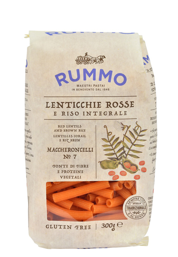 RUMMO MACCHERONCELLI N 7 LENTICCHIE ROSSE E RISO INTEGRALE 300 G - farmavitality.it