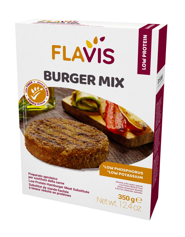 FLAVIS BURGER MIX PREPARATO APROTEICO PER SOSTITUTO DELLA CARNE 350 G - farmavitality.it