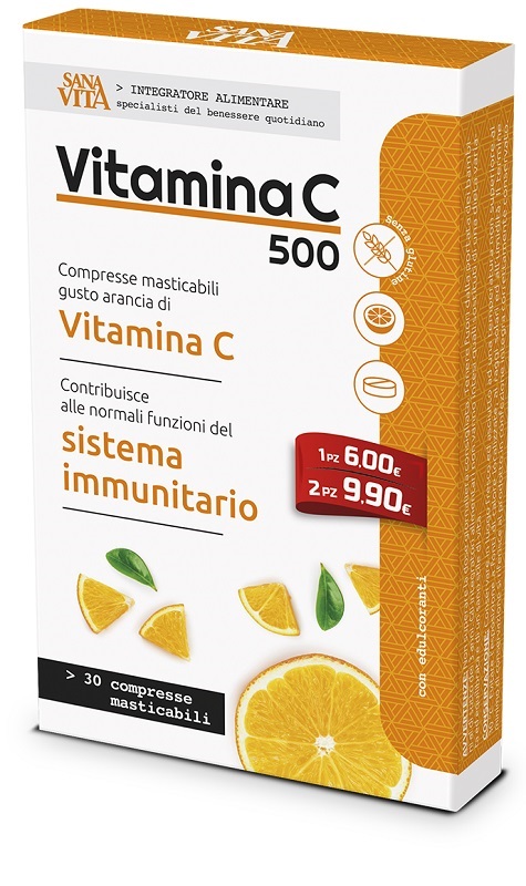 SANAVITA VITAMINA C MASTICABILE 30 COMPRESSE - farmavitality.it