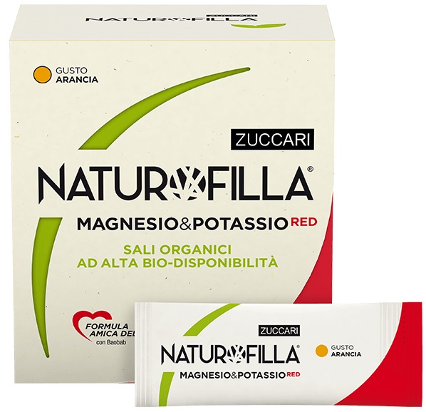 NATUROFILLA MAGNESIO & POTASSIO RED GUSTO ARANCIA 14 STICK PACK - farmavitality.it