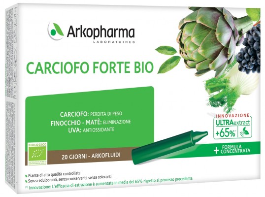 ARKOFLUIDI ULTRA SUONI CARCIOFO FORTE BIO 20 FIALE - farmavitality.it
