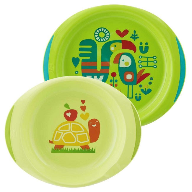 CHICCO PIATTO FONDO E PIANO 12M+ VERDE - farmavitality.it