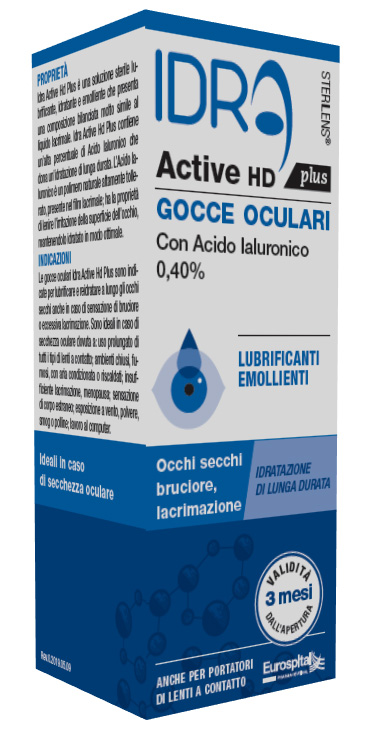 GOCCE OCULARI STERILENS IDRA ACTIVE HD PLUS 10 ML CON ACIDO IALURONICO 0,40% - farmavitality.it