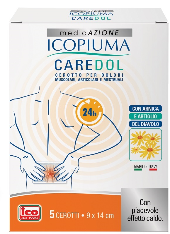 ICOPIUMA CAREDOL CEROTTO DOL RETTANGOLARE 5 PEZZI - farmavitality.it