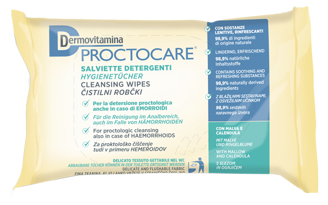 DERMOVITAMINA PROCTOCARE SALVIETTE DETERGENTI 15 PEZZI - farmavitality.it