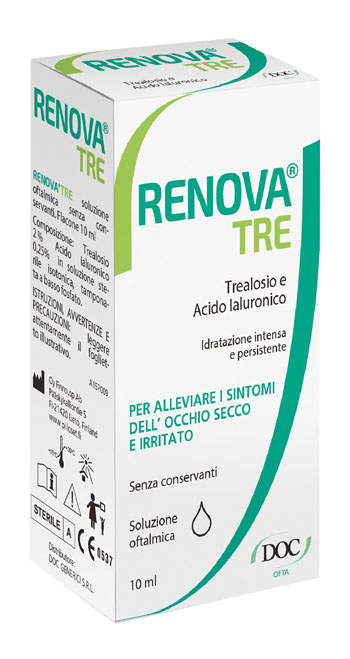 RENOVA TRE COLLIRIO A BASE DI TREALOSIO E ACIDO IALURONICO 10 ML SENZA CONSERVANTI - farmavitality.it