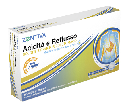 ZENTIVA ACIDITA' REFLUSSO 20 COMPRESSE MASTICABILI - farmavitality.it