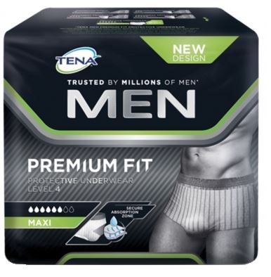 MUTANDINA ASSORBENTE MASCHILE TENA MEN PREMIUM FIT LIVELLO 4 TAGLIA MEDIUM 10 PEZZI - farmavitality.it