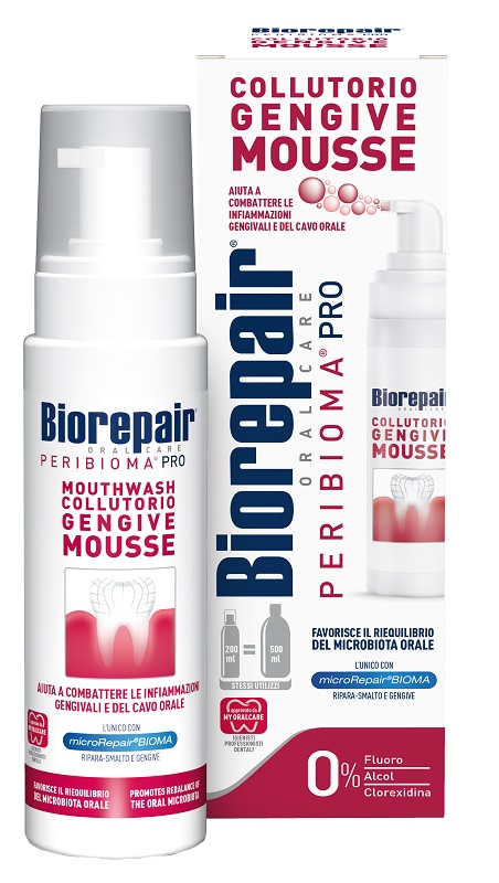 BIOREPAIR ORAL CARE PERIBIOMA PRO COLLUTORIO GENGIVE MOUSSE 200 ML - farmavitality.it