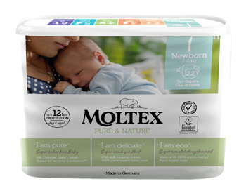 PANNOLINI MOLTEX PURE & NATURE NEW BORN 2-4 KG TAGLIA 1 22 PEZZI - farmavitality.it