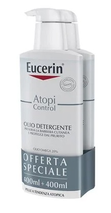 EUCERIN BIPACCO ATOPI OLIO DETERGENTE 400 ML + 400 ML - farmavitality.it