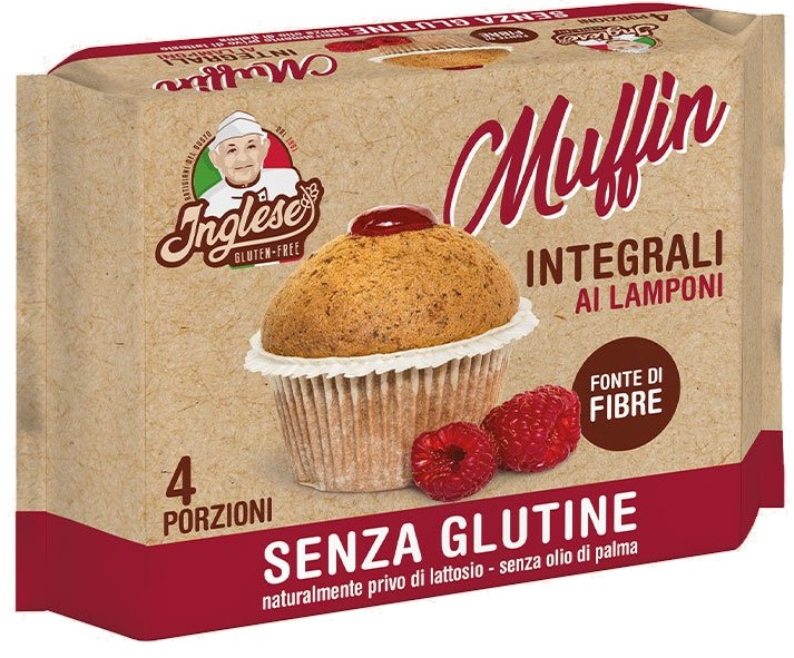 INGLESE MUFFIN INTEGRALI FARCITI AL LAMPONE 4 X 40 G - farmavitality.it