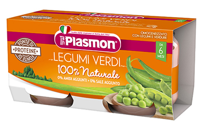 PLASMON OMOGENEIZZATO LEGUMI VERDI 2X80 G - farmavitality.it