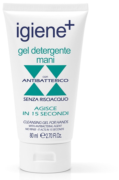 IGIENE+ GEL DETERGENTE MANI ANTIBATTERICO SENZA RISCIACQUO 80 ML - farmavitality.it