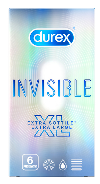PROFILATTICO DUREX INVISIBLE XL 6 PEZZI - farmavitality.it