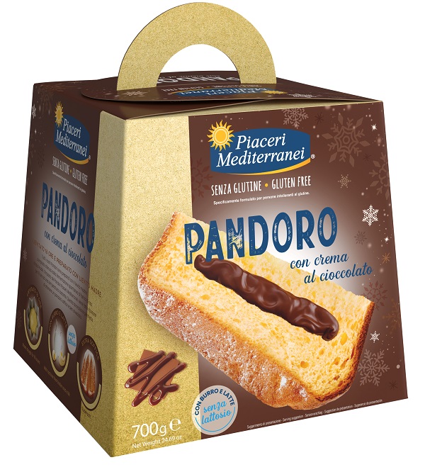 PIACERI MEDITERRANEI PANDORO CREMA AL CIOCCOLATO 700 G - farmavitality.it