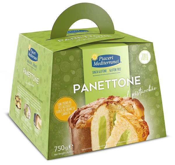 PIACERI MEDITERRANEI PANETTONE AL PISTACCHIO 750 G - farmavitality.it