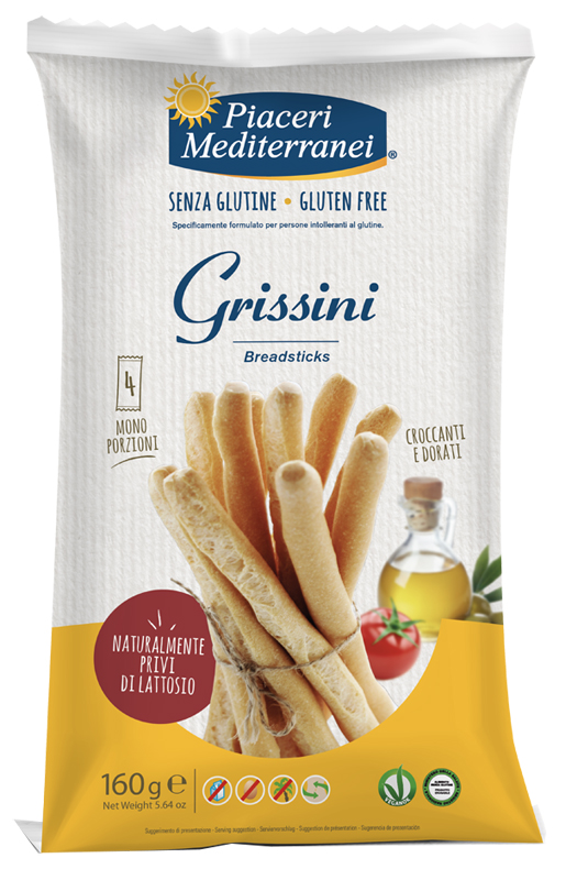 PIACERI MEDITERRANEI GRISSINI 160 G - farmavitality.it