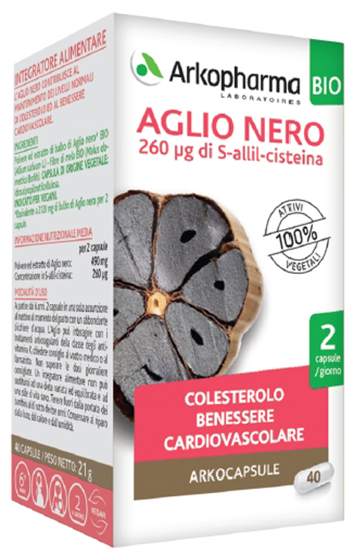 ARKOCAPSULE AGLIO NERO BIO 40 CAPSULE - farmavitality.it