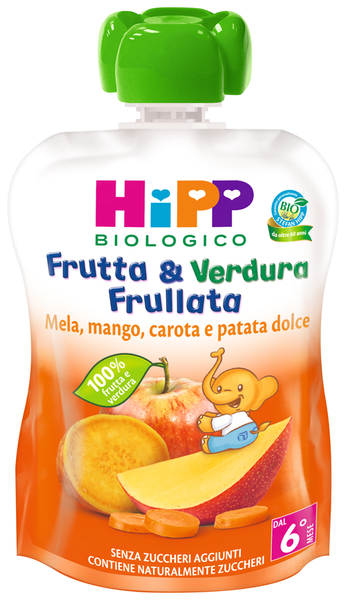 HIPP BIO FRUTTA & VERDURA MELA MANGO CAROTA PATATA DOLCE 90 G - farmavitality.it