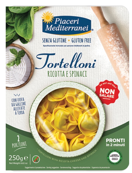 PIACERI MEDITERRANEI TORTELLONI RICOTTA SPINACI 250 G - farmavitality.it