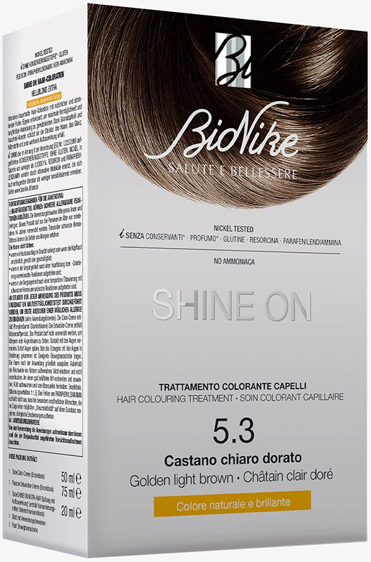 SHINE ON CASTANO CHIARO DORATO 5,3 FLACONE 75 ML + TUBO 50 ML - farmavitality.it