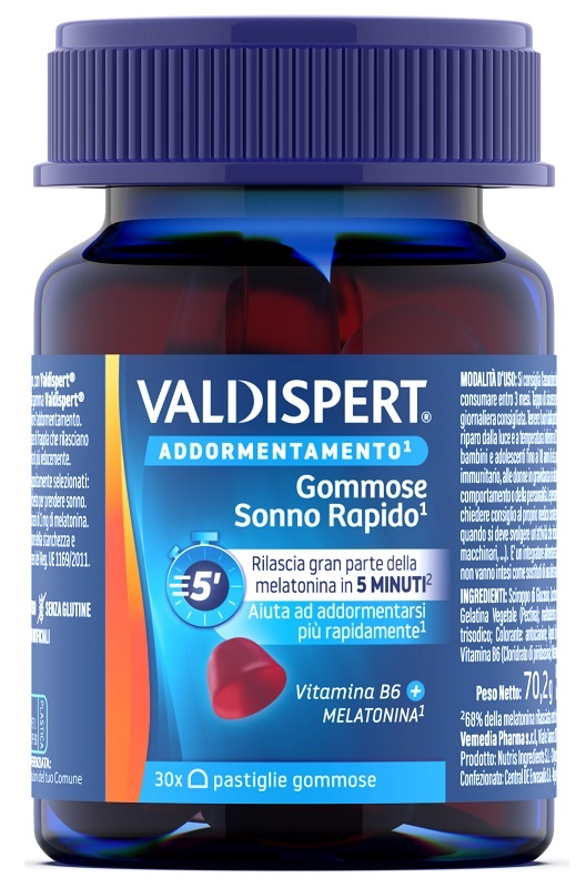 VALDISPERT NATURAL&SLEEP 30 PASTIGLIE GOMMOSE - farmavitality.it