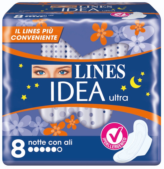 LINES IDEA ULTRA NOTTE ALI 8 PEZZI - farmavitality.it
