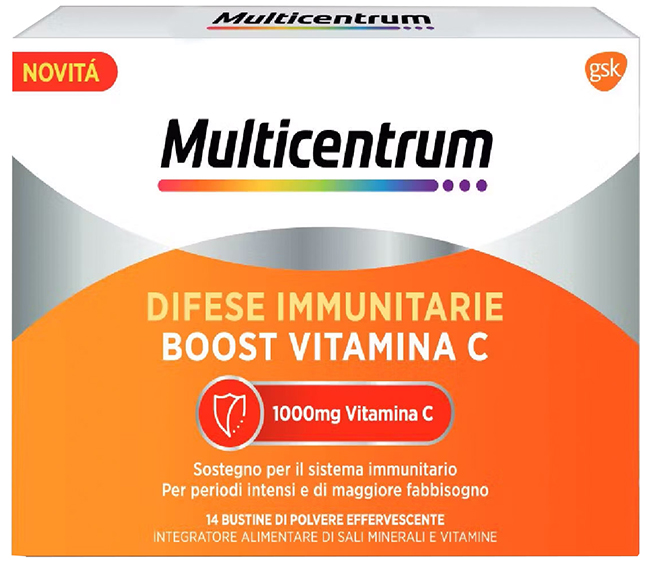MULTICENTRUM DIFESE IMMUNITARIE BOOST VITAMINA C 28 BUSTINE - farmavitality.it