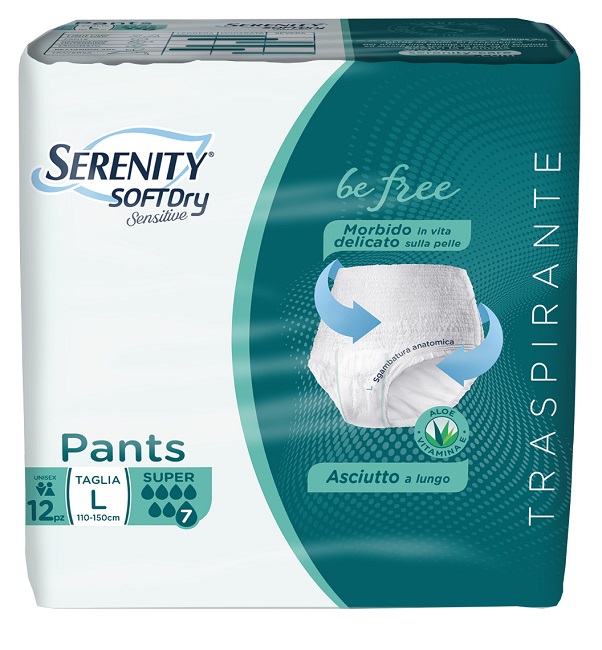 SERENITY PANTS SD SENSITIVE BE FREE SUPER L 12 PEZZI - farmavitality.it