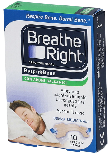 CEROTTI NASALI BREATH RIGHT BALSAMICI 10 PEZZI - farmavitality.it