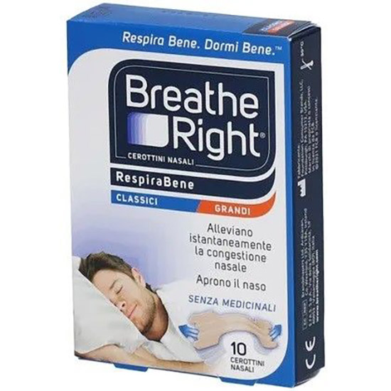 CEROTTI NASALI BREATH RIGHT CLASSICI GRANDI 10 PEZZI - farmavitality.it