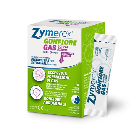 ZYMEREX GAS DOPPIA AZIONE CON S+E COMPLEX 20 BUSTINE MONODOSE DA 2 G - farmavitality.it