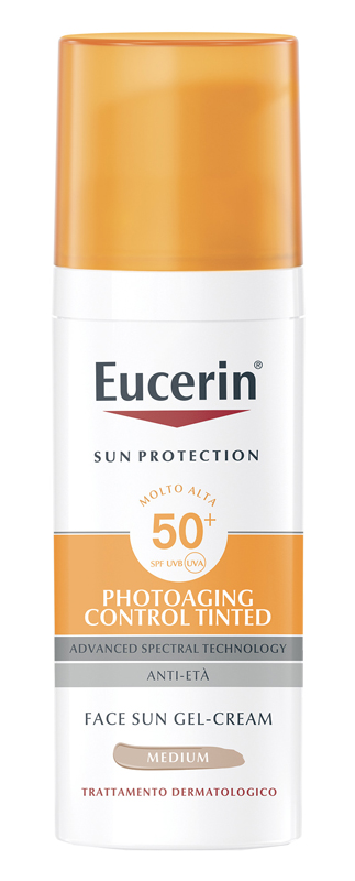 EUCERIN SUN PHOTOAGING CONTROL TINTED GEL CREME SPF50+ MEDIUM 50 ML - farmavitality.it