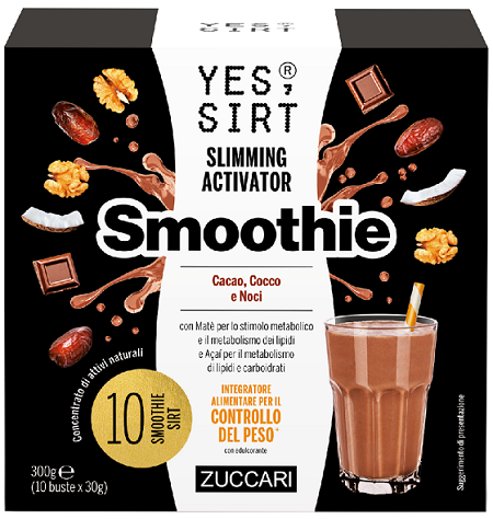 YES SIRT SMOOTHIE CACAO COCCO NOCI 10 PEZZI X 30 G - farmavitality.it