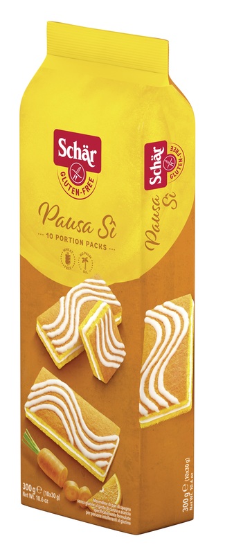 SCHAR PAUSA SI' MERENDINE DI PAN DI SPAGNA AL GUSTO DI CAROTA E ARANCIA 10 PORZIONI DA 30 G - farmavitality.it