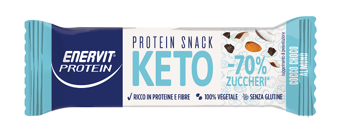 ENERVIT PROTEIN KETO SNACK COCCO CHOCO ALMOND 35 G - farmavitality.it