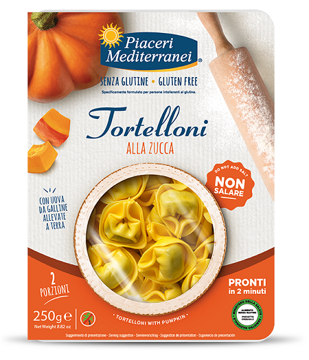 PIACERI MEDITERRANEI TORTELLONI ZUCCA 250 G - farmavitality.it