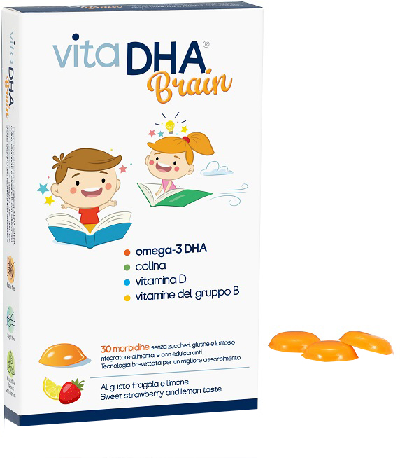 VITADHA BRAIN 30 MORBIDINE AL GUSTO FRAGOLA E LIMONE - farmavitality.it